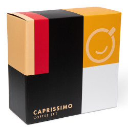 Lot de grains de café “Caprissimo”, 4 x 250 g dans un coffret cadeau