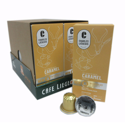 Kohvikapslid sobivad Nespresso® masinatele Charles Liégeois Caramel, 10 tk.