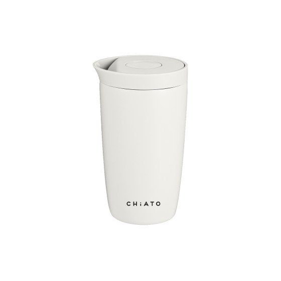 CHiATO Home dailySIP Milk White termosmugg för resor, 350 ml – vit