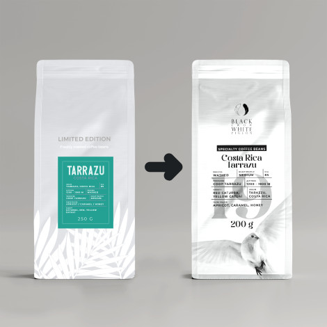 Specialty koffiebonen Black Crow White Pigeon Costa Rica Tarrazu, 200 g