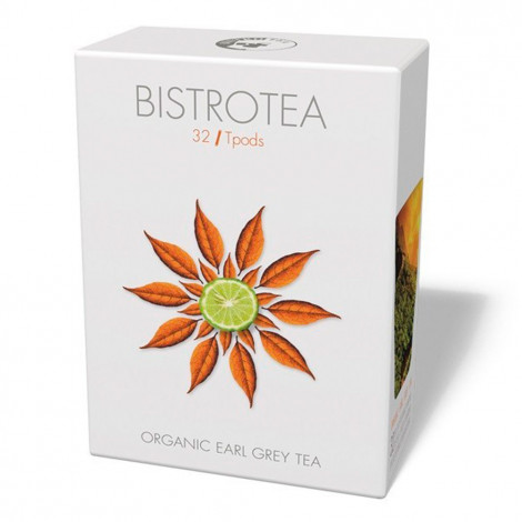 Ekologiška juodoji arbata Bistro Tea Earl Grey, 32 vnt.