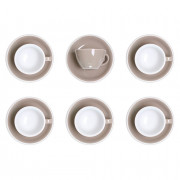 Cappuccino cup with a saucer Loveramics Egg Taupe, 200 ml, 6 pcs.