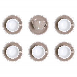 Set von Cappuccino-Tasse mit Untertasse Loveramics „Egg Taupe“, 200 ml, 6 Stk.