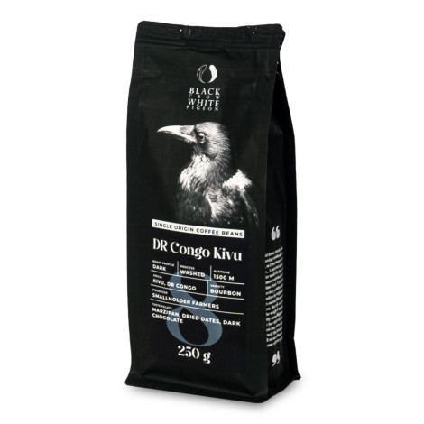 Rūšinės kavos pupelės Black Crow White Pigeon DR Congo Kivu, 250 g