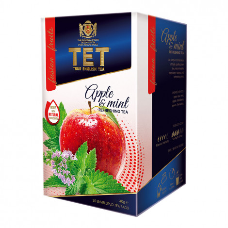 Roheline tee True English Tea Apple & Mint, 20 tk.