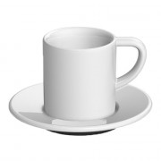 Espressokopp med ett underlägg Loveramics ”Bond White”