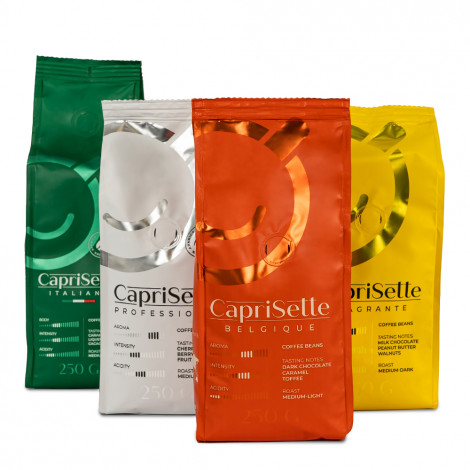 Kavos pupelių rinkinys Caprisette, 4 x 250 g