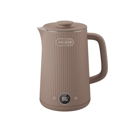 Czajnik elektryczny CHiATO heatPLAY Groove – 1.7 L, szarobrązowy
