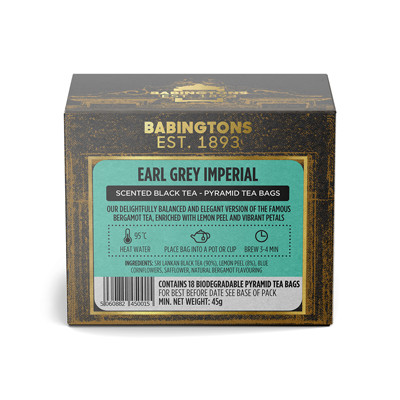 Black tea Babingtons Earl Grey Imperial, 18 pcs.