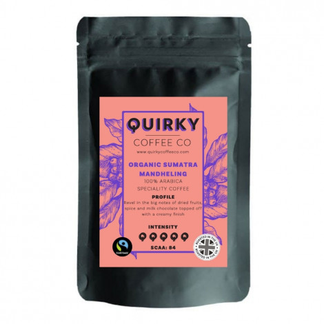 Coffee beans Quirky Coffee Co “Oragnic Sumatra Mandheling”, 1 kg