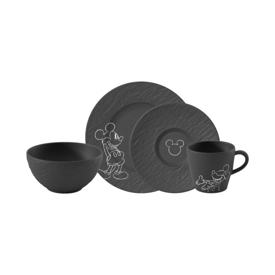 Zestaw śniadaniowy Villeroy & Boch Manufacture Mickey Mouse, 4 elementy