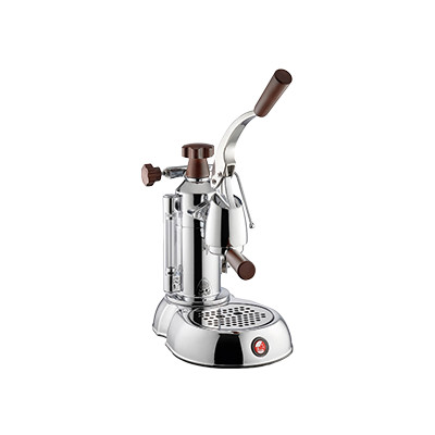 La Pavoni Stradivari Lusso Wooden Handles espressomasin – hõbedane