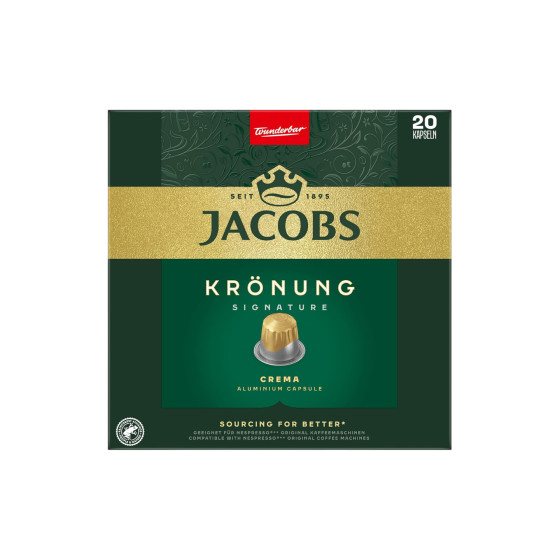 Jacobs Krönung Crema kawa w kapsułkach do ekspresów Nespresso®, 20 szt.