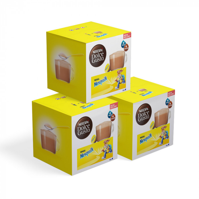 Capsules de cacao compatibles avec NESCAFÉ® Dolce Gusto® Nesquik, 3 x 16  pcs. - Coffee Friend