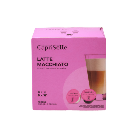 Kaffekapslar kompatibla med NESCAF&Eacute;&reg; Dolce Gusto&reg; Caprisette Latte Macchiato, 8+8 st.