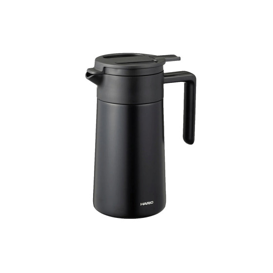 Dwuścienny dzbanek termiczny Hario z powłoką ceramiczną, 600 ml – czarny