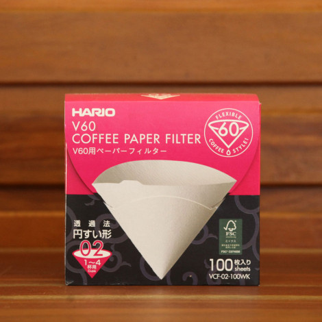 Balti papīra filtri Hario Misarashi V60-2