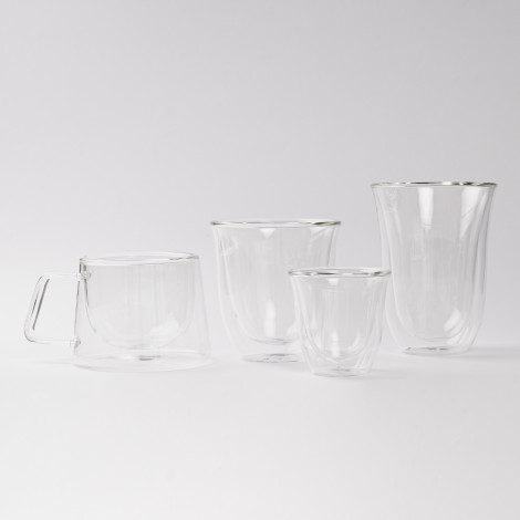 Dvigubo stiklo cappuccino stiklinė su rankenėle CHiATO, 210 ml
