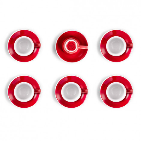 Espresso cup set with a saucer Loveramics Egg Red, 80 ml, 6 pcs.