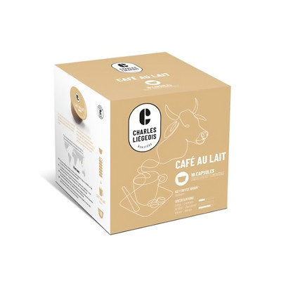 NESCAFÉ® Dolce Gusto® koneisiin sopivat kahvikapselit Charles Liégeois Café au lait, 16 kpl.