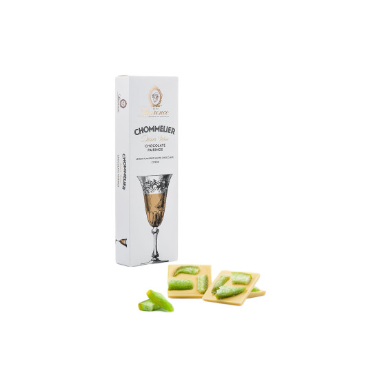 Lemon-flavoured White Chocolate With Citrons Laurence Chommelier White Wine, 100 G