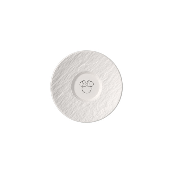 Spodek do filiżanki do espresso Villeroy & Boch Manufacture Rock Blanc Mickey Mouse, 12,1 cm