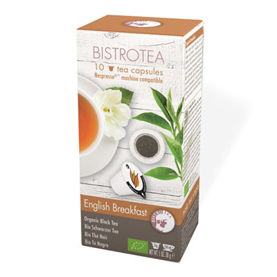 Ekologiškos arbatos kapsulės Nespresso® aparatams Bistro Tea English Breakfast, 10 vnt.