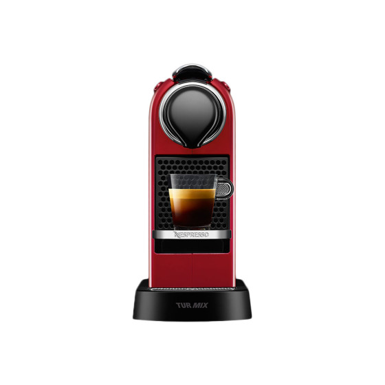 Krups Nespresso Capsule Coffee Machine, Spicy red, Red