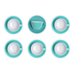 Latte cup with a saucer Loveramics “Egg Teal”, 300 ml, 6 pcs.