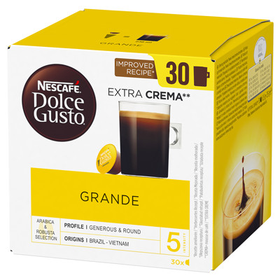 Kawa w kapsułkach do Dolce Gusto® NESCAFÉ Dolce Gusto Grande Extra Crema, 30 szt.