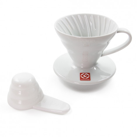 Keramische koffiedruppelaar Hario “V60-2 White”