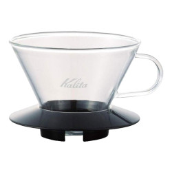 Glas Kaffee-Tropfer Kalita „Wave #155 (Black)“